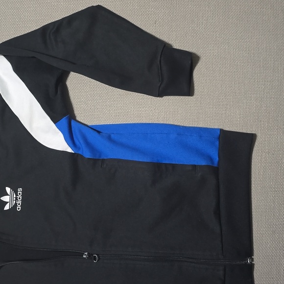 Adidas Track Jacket Youth Size Medium Black,Blue,White - Picture 3 of 15